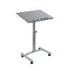 Стол для ноутбука, цвет серый, МДФ, глянц. эмаль, серый металл. каркас, размер 55 см(ш) х 40 см (д) х 58/71 см (в) LT-HG004/gray