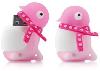 (DRV07051-4P) Флэш-драйв Bone Valentine Penguin driver 4ГБ, розовый с розовым шарфом, Retail FD-4GB/B_PENGUIN/P